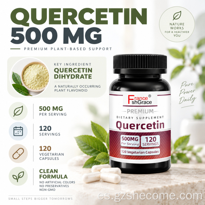 Shecome Quercetina Cápsulas Apoyo Inmunológico Antioxidante